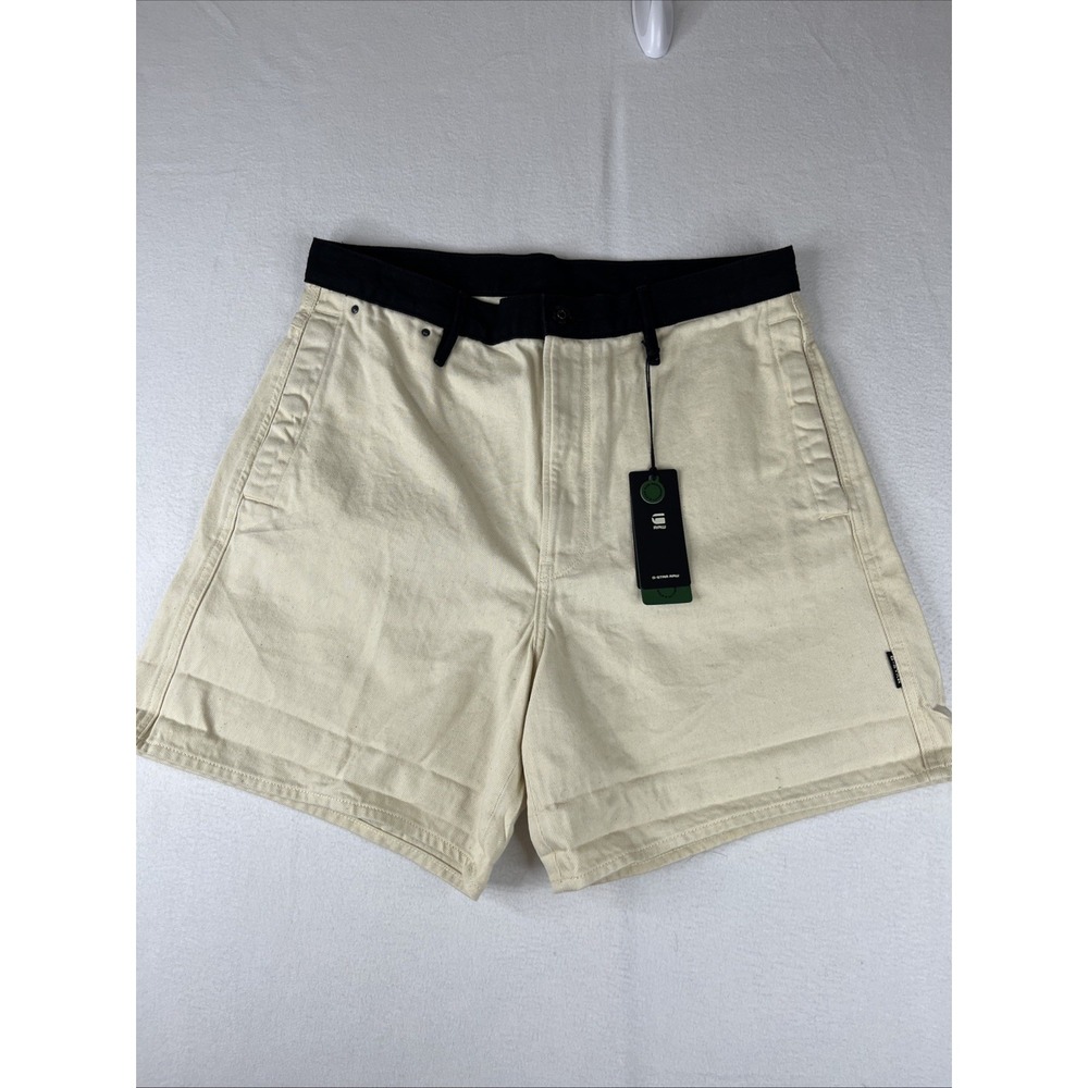 G-Star Raw Women Lynton Short PM Ecru Denim Size 30 D21000-C525-159 21